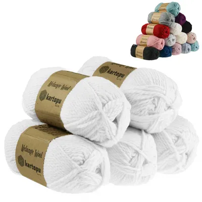 Produktbild von 5 x 100g Strickgarn Kartopu Melange Wool Strick-Wolle Häkelgarn Wolle Farbwahl