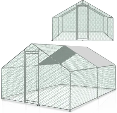 Immagine prodotto di TolleTour 3x4x2m pollaio pollaio galvanizzato gabbia per conigli gabbia per pollame tetto in PE