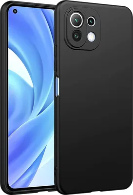 Zdjęcie produktu dla Silikonowe etui na telefon komórkowy Xiaomi Mi 11 Lite 4G/5G Protective Cover Matt Black Backcover
