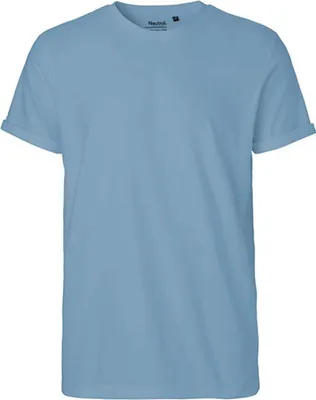 Produktbild von Neutral O60012 | Herren Roll Up Sleeve T-Shirt / 100% Fairtrade Baumwolle - Farbe: Dusty Indigo - Größe: M