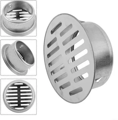 Productafbeelding van Roestvrijstalen vloerafvoer, ronde vloerafvoer, balkonafvoer, regenpijpdop voor buiten/badkamer (110 mm)