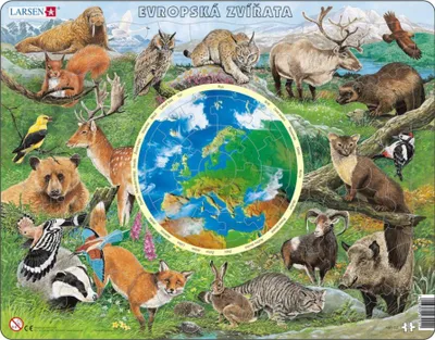 Produktbild von Larsen Tiere in Europa Puzzle