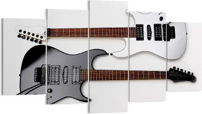 Produktbild von Bild auf Leinwand - Leinwandbild - E-Gitarren Streicher Musikinstrument - 160x85cm - Wand Bild - Wanddeko - Leinwanddruck - Bilder - Kunstdruck - Leinwand bilder - Wandkunst - EA160x85-0369