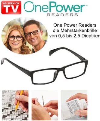 Produktbild von GKA Lesebrille von Dioptrien 0,5-2,5 einstellbar Power Reader Mehrstärkenbrille Flex Fit Optik Brille