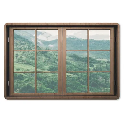 Produktbild von MuchoWow® Mauspad Mousepad Aussicht - Bäume - Natur 27x18 cm - Mousepads - Maus Mat - Pad - Mausunterlage - Büroartikel - Desk Matten