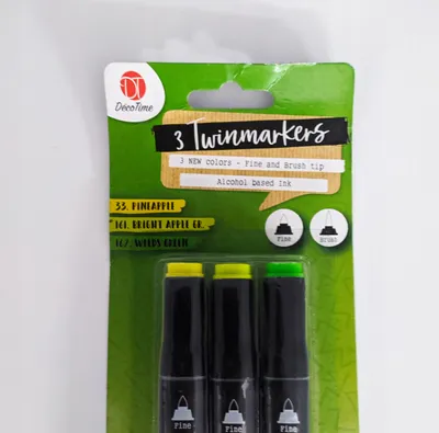 Produktbild von DecoTime Twinmarker Alkohol-Marker Set 3 Stück Pędzel
