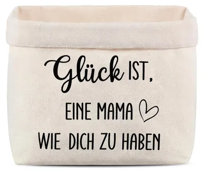 Brottasche aus Baumwolle, 38x22x16 cm, mit Spruch