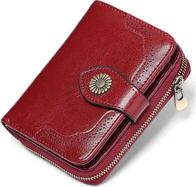 Immagine prodotto di SENDEFN portafoglio donna piccolo blocco RFID portafoglio in pelle 12 slot per carte tasca per monete