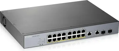 Imagen del producto de Zyxel GS1350-18HP-EU0101F, conmutador ZyXEL de 18 puertos Gigabit, con alimentación PoE de largo alcance, 250W, gestionable