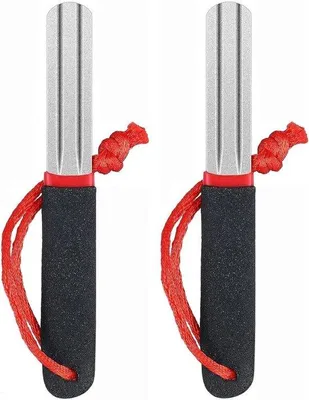 Produktbild von Premium Dubbelzijdige Slijpsteen für Angelruten - 2 Stücke - Angelruten-Schleifer mit Griff - Werkzeug für Outdoor Angeln