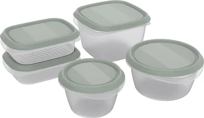 Productafbeelding van rotho Bewaarboxen-set, 5-delig, ELEMENTS
