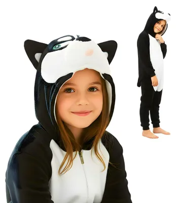 Produktbild von Pyjama Onesie Kigurumi Kostüm für Kinder Husky 104