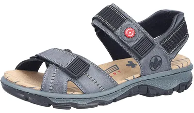 Produktbild von Rieker Damen Trekking Sandale Outdoorsandale aus Leder 68851, Größe:39 EU, Farbe:Blau
