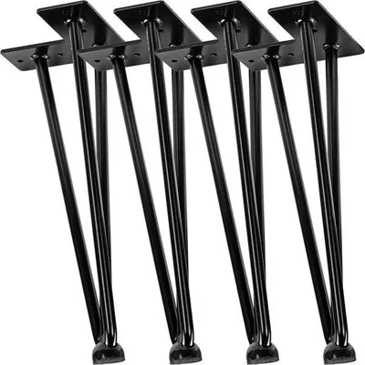Produktbild von 4er Set Haarnadelbeine Tischbeine Möbelfüße Möbelbeine Haarnadel Hairpin Legs