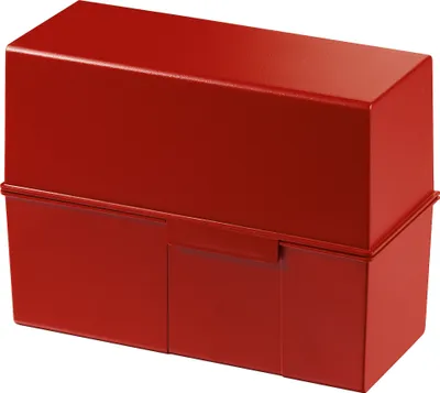Produktbild von HAN Karteikasten DIN A5 quer Kunststoff rot für 450 Karten unbestückt