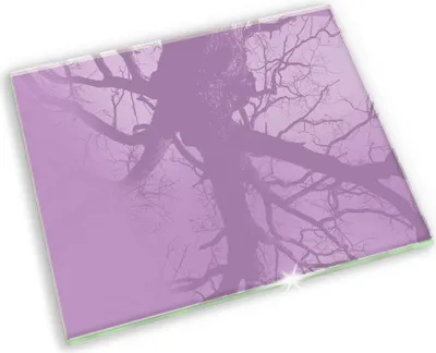 Produktbild von Grabkerze Untersetzer Glastafel Gummifüße Motiv - 60x52 cm - Violette Farbe