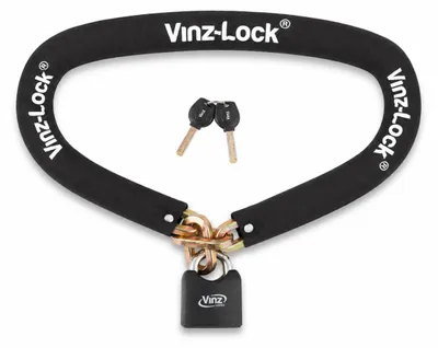 Produktbild von VINZ Toubkal Kettenschloss | Kette Locker Schloß | Motorradschloss Rollerschloss Fahrradschloss | Panzerschloss 120cm x ø10mm
