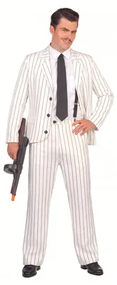 Obrázek produktu pro Mafiánský oblek Gangster - pánský kostým, bílý - S
