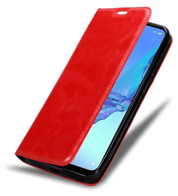 Image de Cadorabo Housse pour Oppo A53 Housse de protection rouge Etui pour téléphone portable Case Cover Fermeture magnétique