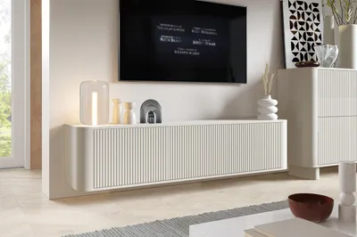 Produktbild von Hängendes TV-Lowboard Misterio Premium 180 cm Cashmere mit Lamellen