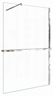 Produktbild von Duschspa Walk-In Dusche 80x200cm Duschwand mit Handtuchhalter mit Stabilisator 8mm NANO ESG-Glas Duschregal Duschtrennwand F123