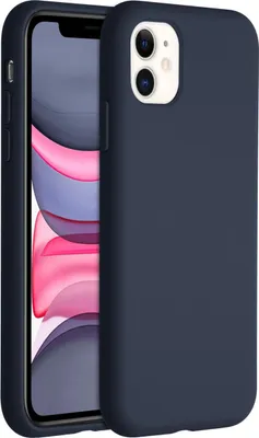 Image de Accezz Liquid Silicone Backcover pour l'Apple iPhone 11 - Bleu foncé