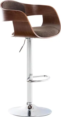 Produktbild von Design Barhocker - Hocker - Ergonomischer Sitzkomfort, 360° drehbar & verstellbar | Farbe: Walnuss/Braun