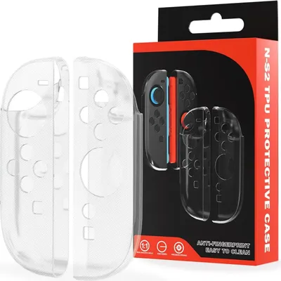 Produktbild von Für Nintendo Switch 2 Joy-Con Controller TPU Schutz Hülle Soft Shell Transparent