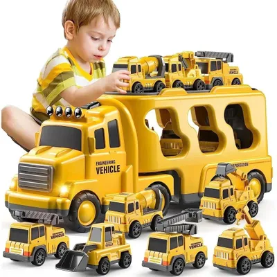 Produktbild von 7 in 1 Fahrzeug Spielzeugauto Kinder Geschenk Spielzeug ab 2 3 4 Jahre Junge