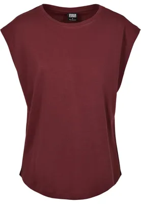 Zdjęcie produktu dla Urban Classics Ladies - Basic Shaped Top Shirt cherry - XXL