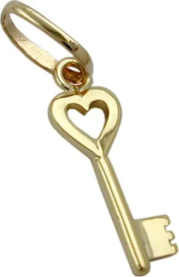 Anhänger-Herz-Schlüssel-375-Gelbgold