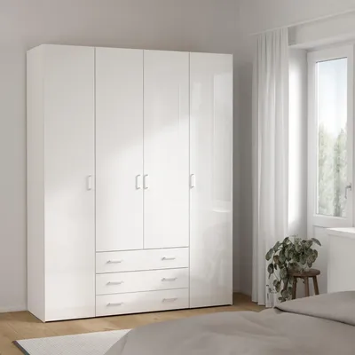 Zdjęcie produktu dla Szafa Space 70410 biała/biały połysk
