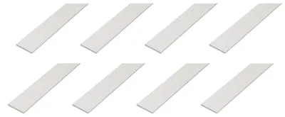 Zdjęcie produktu dla Alberts 8 x płaski stalowy, PVC, biały, 40 x 3 mm, długość 2 m