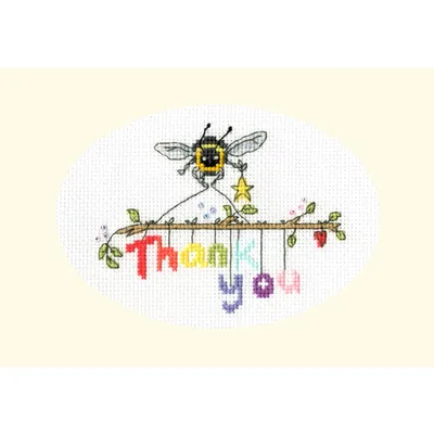 Zdjęcie produktu dla Zestaw do haftu krzyżykowego Bothy Threads "Bee-ing thankful", wzór do liczenia, XGC34, 13x9cm