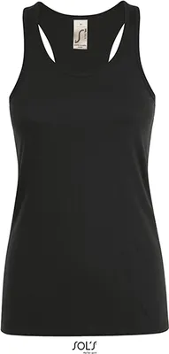 Immagine prodotto di SOLs 01826 | Maglietta da donna Justin / Cotone semipettinato - Colore: Nero profondo - Taglia: M
