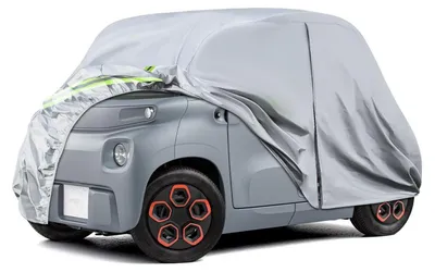 Produktbild von Vollgarage Autoabdeckung für Citroen Ami/Opel Rocks-e/FIAT Topolino 2020-2024, atmungsaktiv, wasserdicht, silber