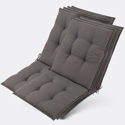Image de Beautissu Lot de 7 coussins pour chaise longue Sun-NL 100 x 50 x 8 cm Taupe