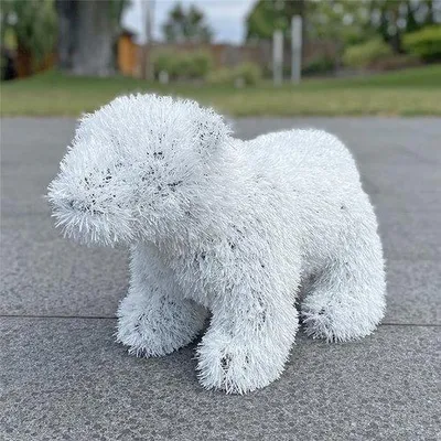 Produktbild von AniPlants Kunstrasen Deko Figur Eisbär weiß Gartendeko 40 cm