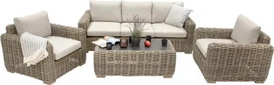 Produktbild von »Havana« Gartenlounge Set, Polyrattan, beige