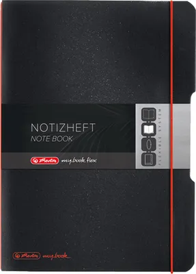 Productafbeelding van Herlitz notitieboekje my.book flex, A6, met omslag van polypropyleen, zwart