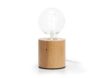 Produktbild von Vellight Lampenbasis, Zylinder, Kabel mit Schalter, E27, 60 W, IP20, Eiche, 90 mm x 90 mm