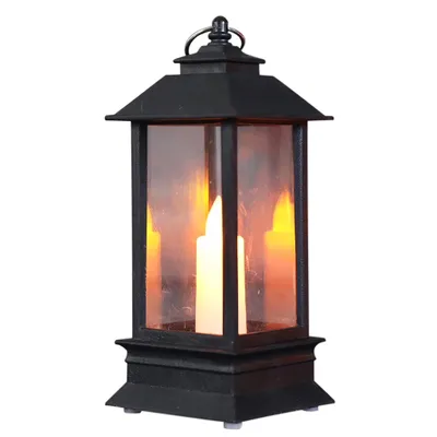 Produktbild von MasterLED LED-Laterne 9 cm Flammeneffekt 1800 K Schwarz, batteriebetrieben
