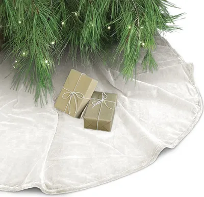 Produktbild von Unique Living |  Baumrock Kelsey 120Øcm naturweiß | Weihnachtsbaumtuch