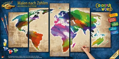 Produktbild von Schipper Malen nach Zahlen - Colorful World (Polypt.)