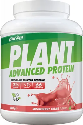 Produktbild von Per4m Plant Protein (2000g) Strawberry Creme - Eiweiße - Veganes Eiweiß