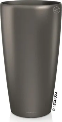 Zdjęcie produktu dla LECHUZA RONDO Premium 40, Doniczka, Wolnostojący, Plastik, Szary, Owalny, Wewnętrzna