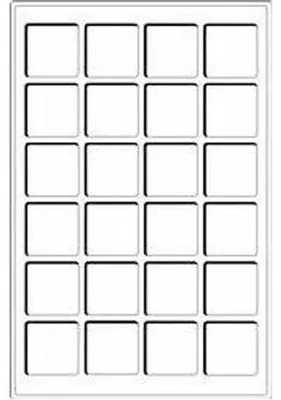 Produktbild von Münztableau L für 24 Münzen bis 47mm, blau, 2er Pack