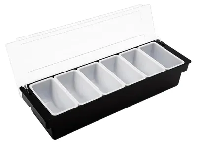 Produktbild von Obstaufbewahrungsbox mit 6 Fächern 50 * 15 * 10 cm - Schwarz, Weiß