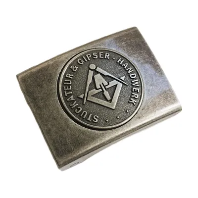 Produktbild von Koppelschloss Stuckateur Handwerk und Zunft – vintage - eisengrau - für 4,5 cm breite Koppelgürtel