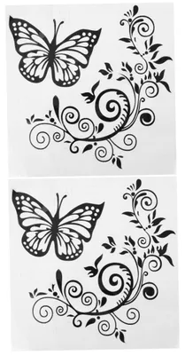 Immagine prodotto di Solidchoice - 2 set di adesivi per auto a forma di farfalla, ideali per la decorazione